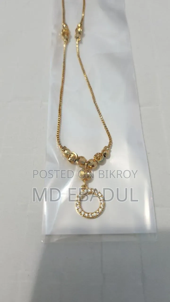 💥Chain Necklace With Jhumka Style Pendant and Stone Drop for Women