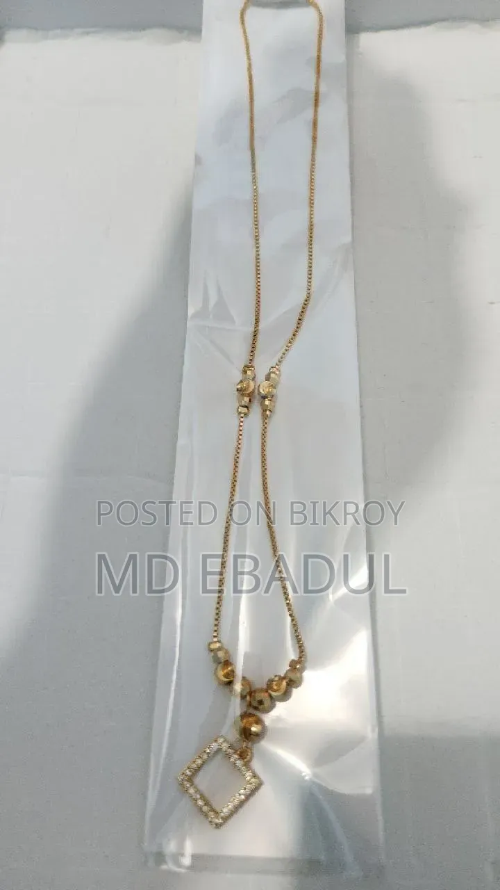 💥Chain Necklace With Jhumka Style Pendant and Stone Drop for Women