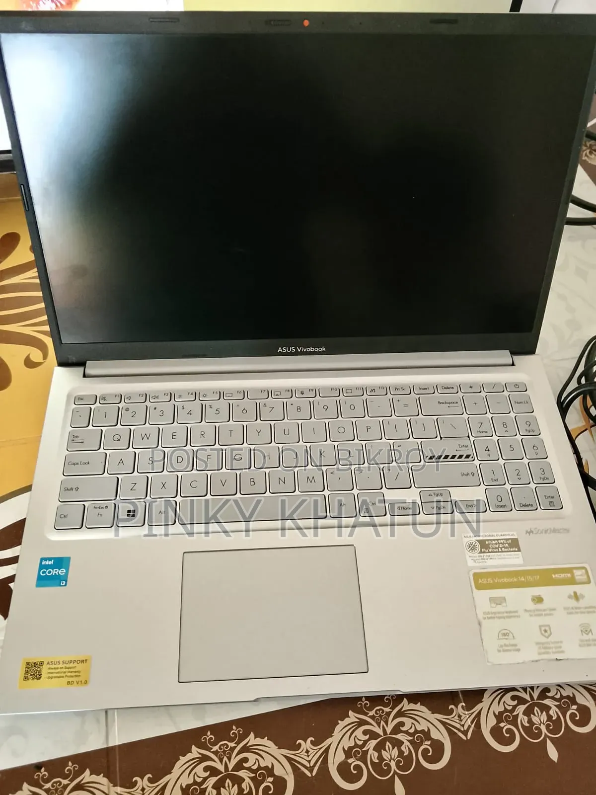 ল্যাপটপ ASUS Vivobook 15 8GB Intel Core I3 SSD 512GB