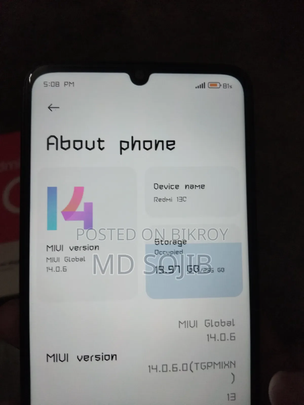 Xiaomi Redmi 13C 256 GB Black