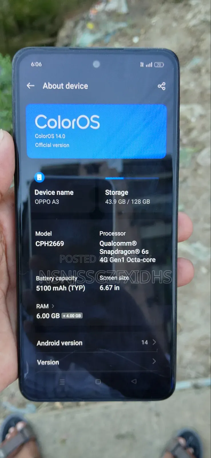Oppo A3 128 GB Black
