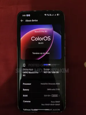 New Oppo Reno13 Pro 12 GB Black