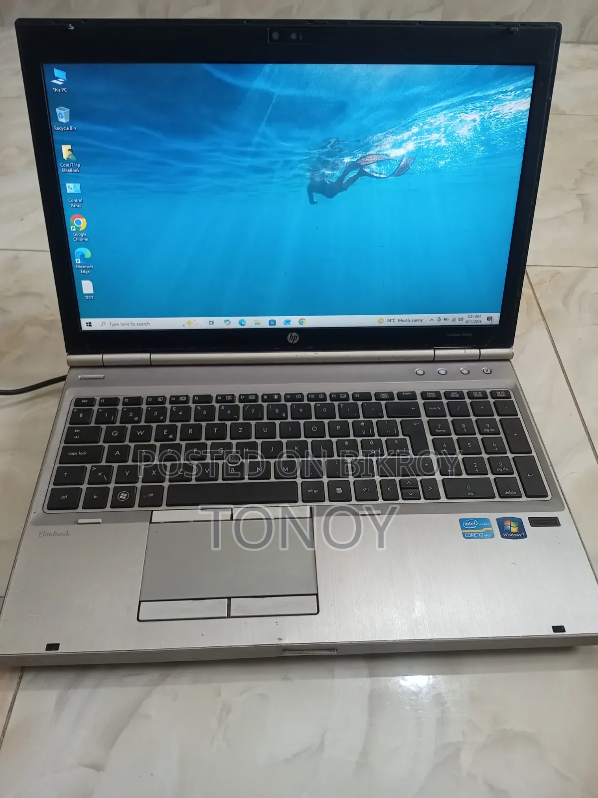 Laptop HP EliteBook 8470P 4GB Intel Core i7 HDD 500GB
