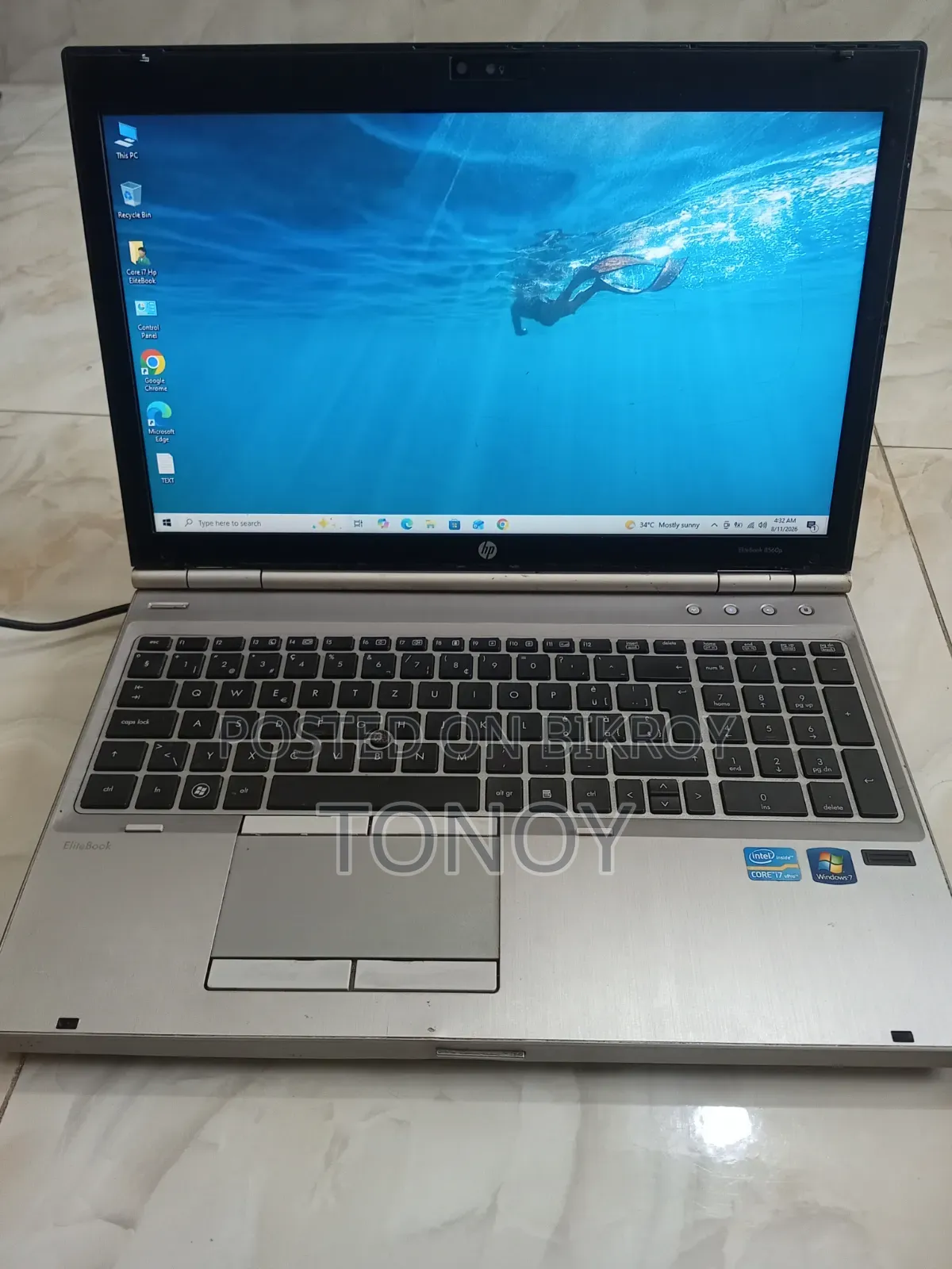Laptop HP EliteBook 8470P 4GB Intel Core i7 HDD 500GB