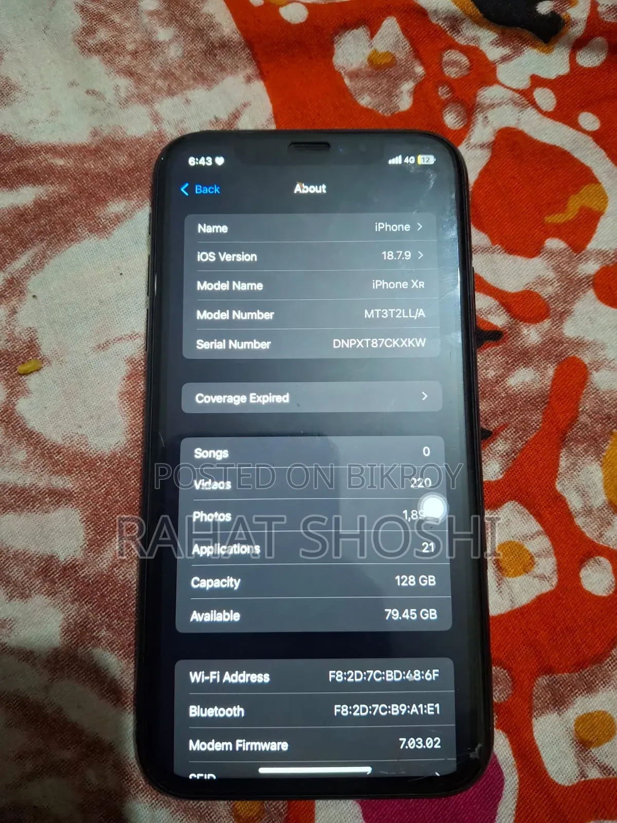 Apple iPhone XR 128 GB Black