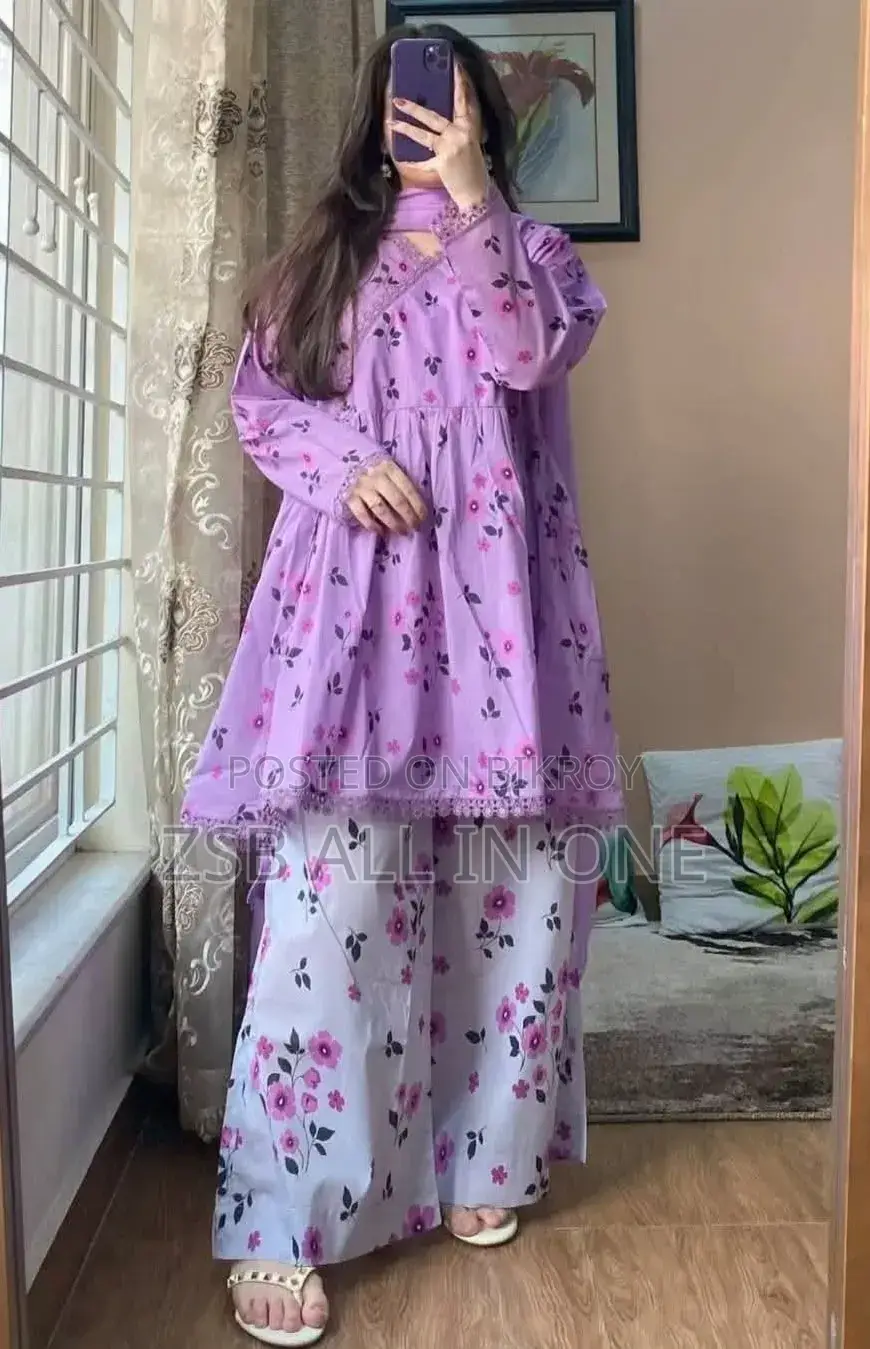 Premium Cotton Printed Three Piece