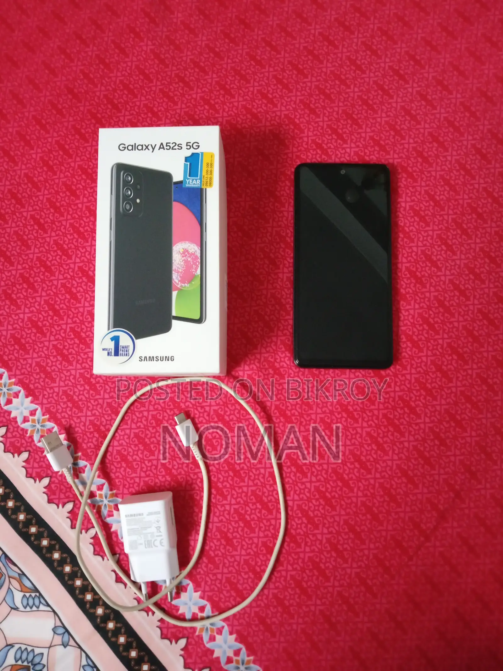 স্যামসাং গ্যালাক্সি এ৫২এস ৫জি ১২৮ জিবি কালো