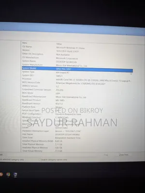 Laptop MSI GF63 8GB Intel Core i5 HDD+SSD 1TB
