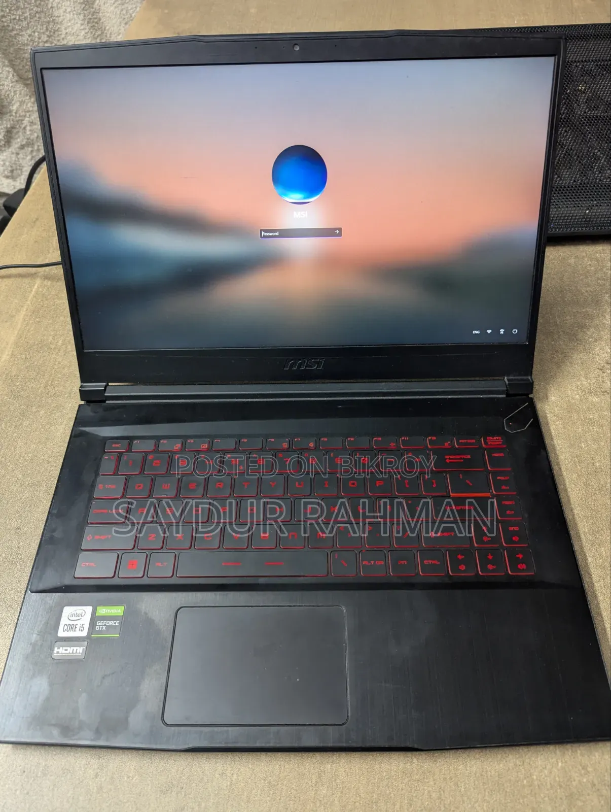 Laptop MSI GF63 8GB Intel Core i5 HDD+SSD 1TB