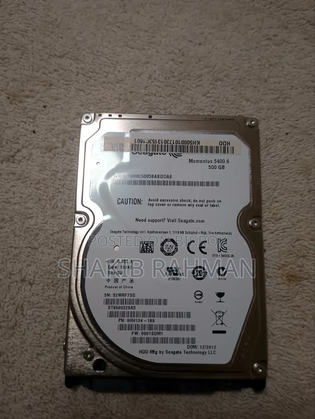 Seagate 500gb HDD