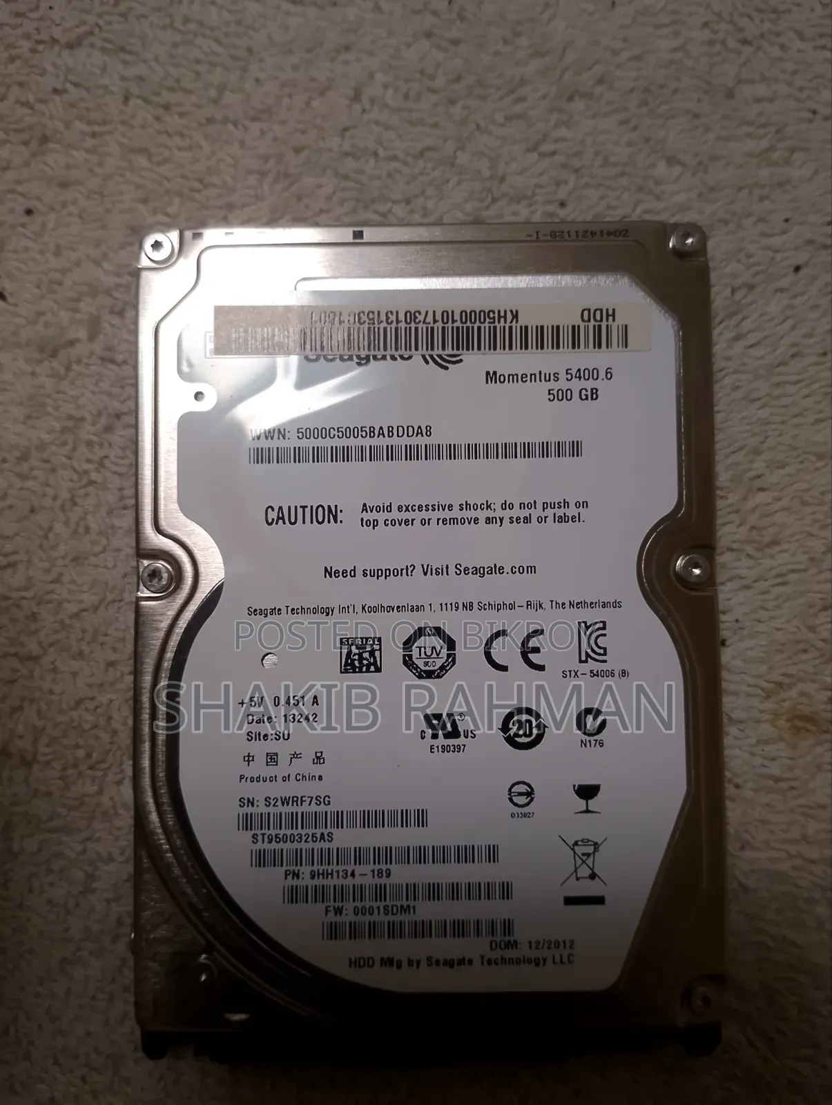 Seagate 500gb HDD