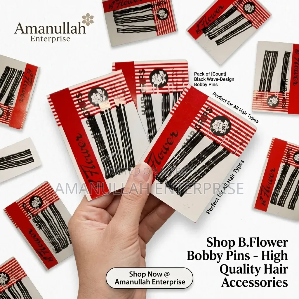 Buy Black Bobby Pins Online | Amanullah Enterprise (05 Pata)