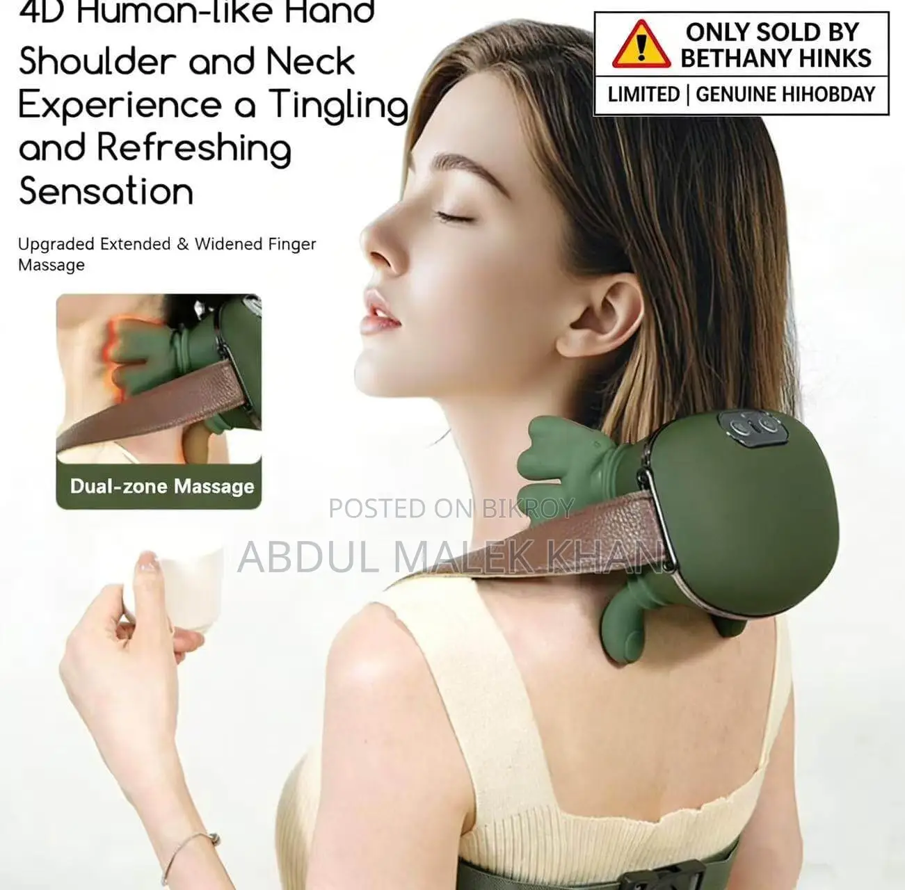 Electric Neck And Shoulder Massager, Handiva Hand Massager With Finger