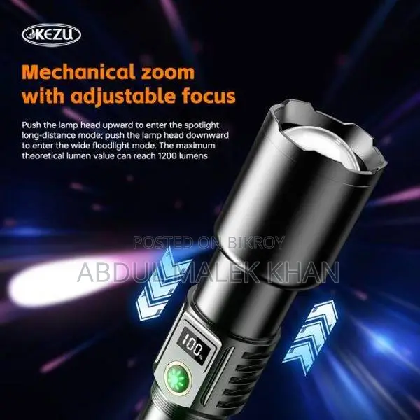High Super Powerful Led Flashlight High Power Torch Light Rechargeable