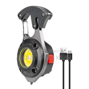 Multi-function LED Keychain Lights USB Charging Mini Screwdriver Hamme