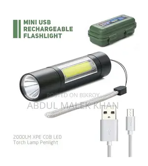 Rechargeable Flashlight Torch LED USB Portable Torches 4 Modes Mini Ca