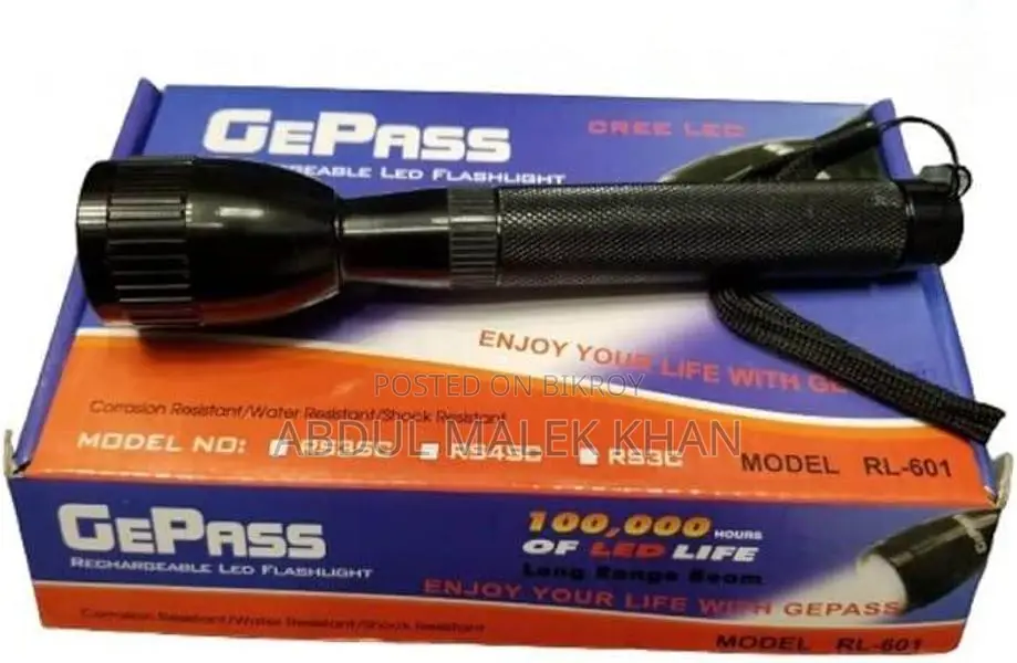 Gepass CREE LED Torch - Rechargeable LED Flashlight – Super LED Torch 