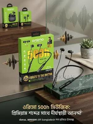 Oraimo Wireless Neckband Playtime Up to 500 hours Talk Time 200 Hours