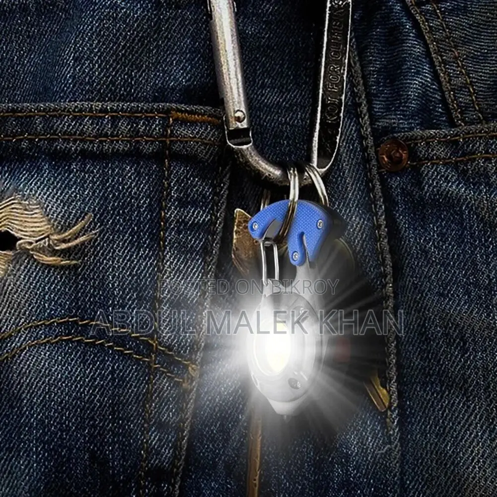 Multi-function LED Keychain Lights USB Charging Mini Screwdriver Hamme