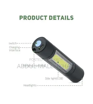 Rechargeable Flashlight Torch LED USB Portable Torches 4 Modes Mini Ca