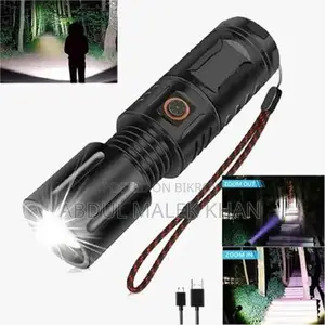 HIGH POWERED MULTI PURPOSE Zoomable Strong Light T40 LED Flashlight US