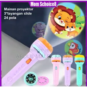 Mini Projector Torch Kids Flashlight Story book Educational Light-up Toy