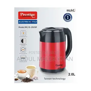 Electric Kettle - 2 LTR - Red & Black Kettles are among the simplest o