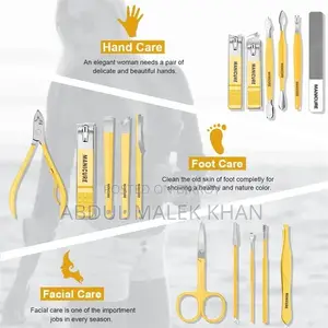 16 Pcs Manicure Set Stainless Steel Nail Clippers Kit & Pedicure