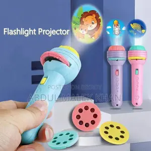 Mini Projector Torch Kids Flashlight Story book Educational Light-up Toy