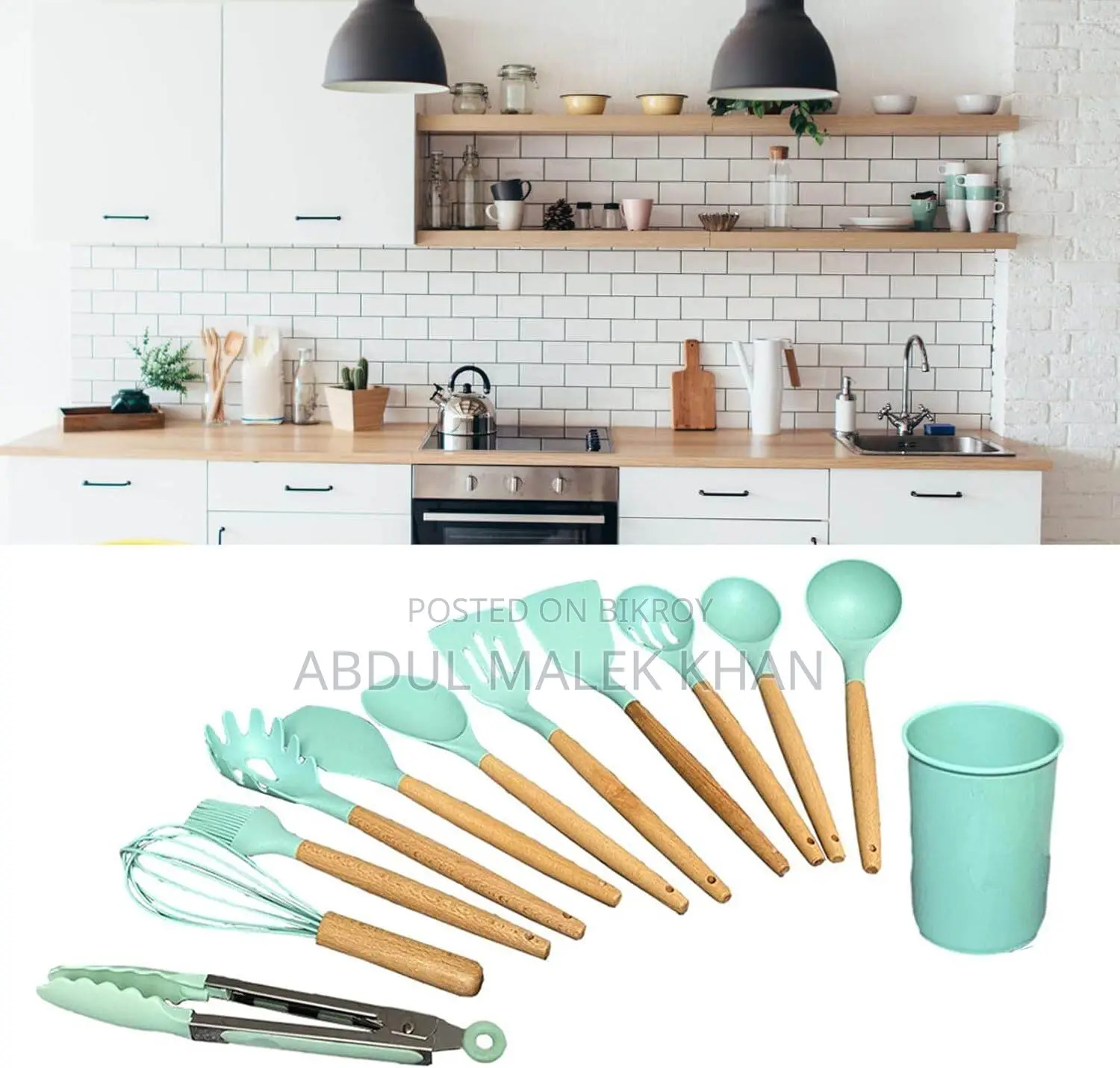 12 Pcs Silicone Cooking Utensils Set, Non-Stick Silicone Cooking Utens