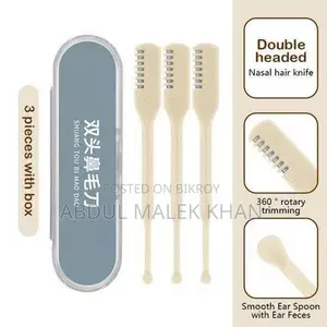 3pcs Manual Nose Hair Trimmer Double Head Nostril Cleaning Safety Prot