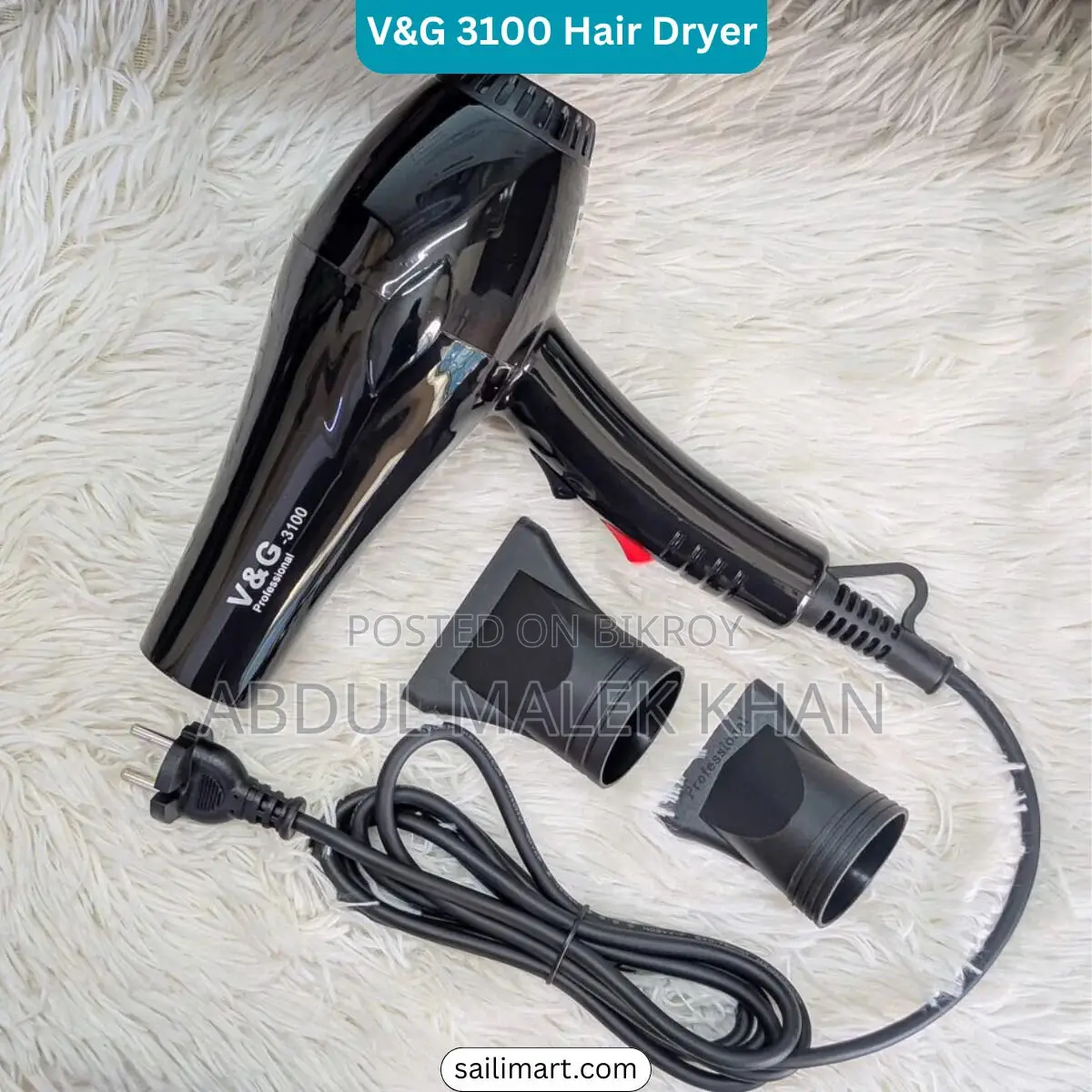 V&G Professional HAIR DRYER PRO 3100 - 3200 AC motor | Extra Power 200