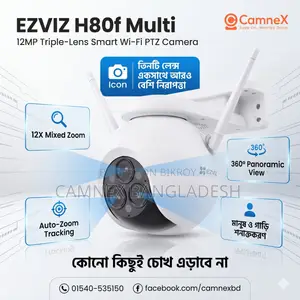 EZVIZ H80f Multi 12MP Triple-Lens 2K+ Smart WiFi PTZ Outdoor Security 