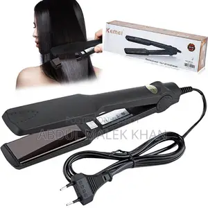 Kemei Km-329 Professional Electronic Hair Straightener (Black) - Hair 