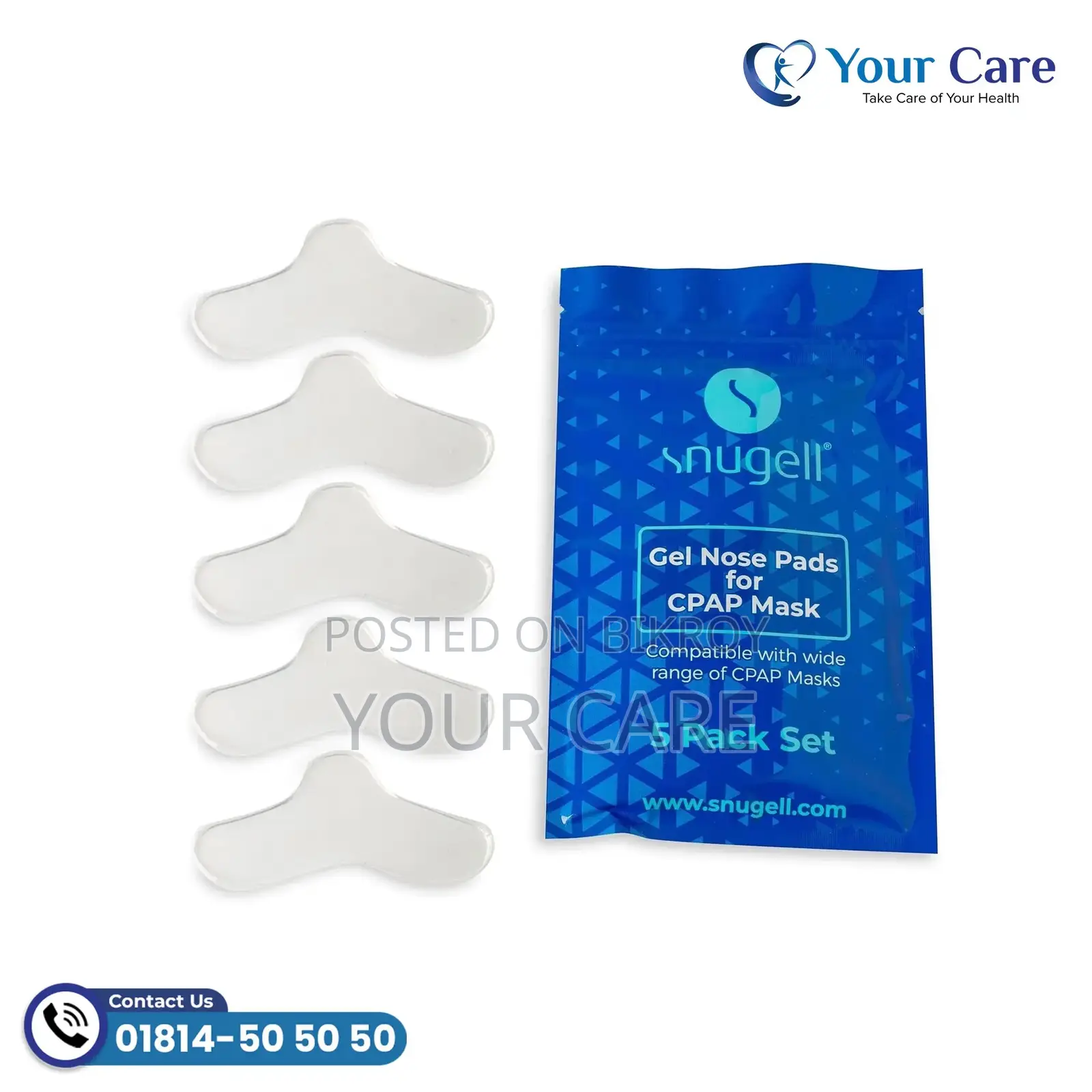 Nasal Gel Pad for CPAP and BiPAP