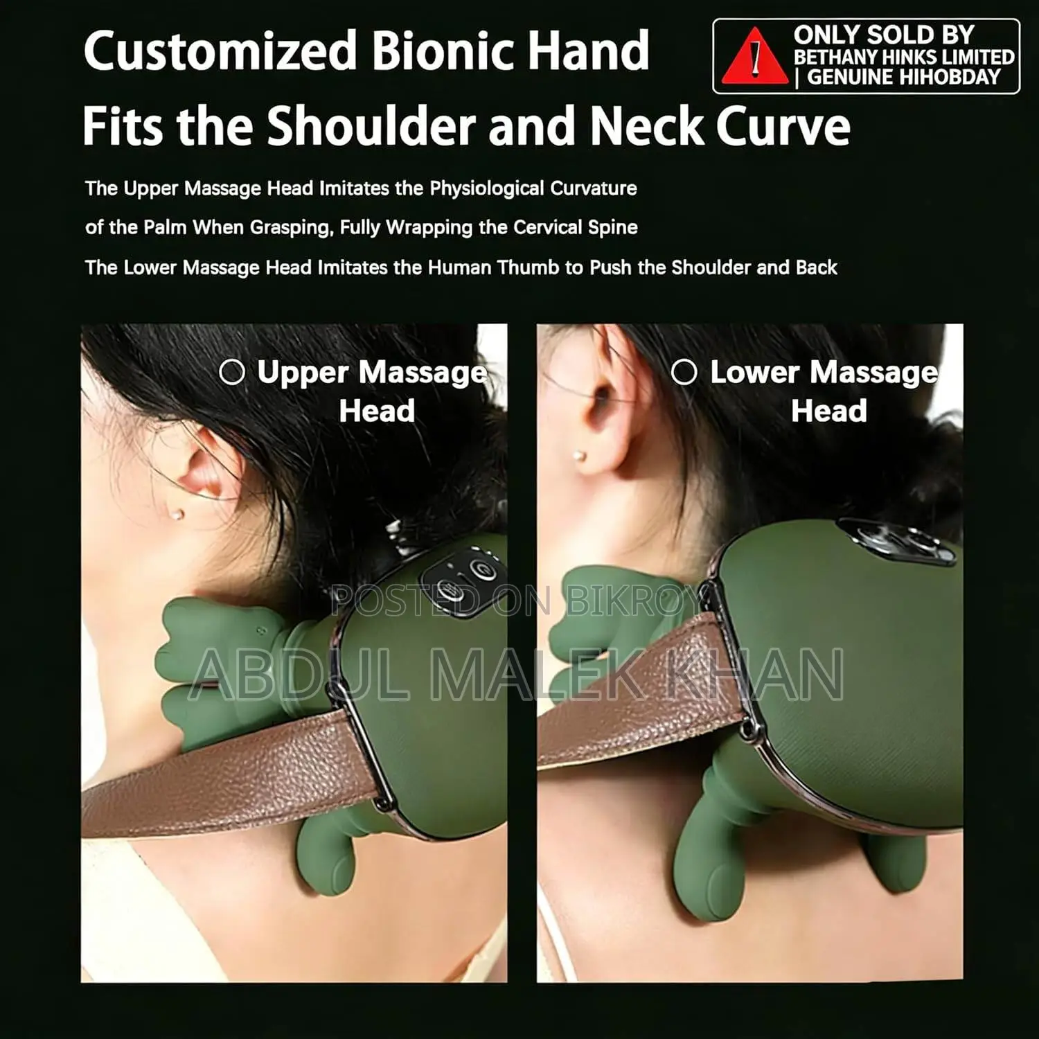 Electric Neck And Shoulder Massager, Handiva Hand Massager With Finger