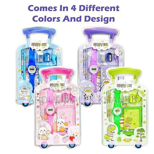7 Pcs Stationery Set Toy for Kids - School Supply Kit with Pencil, Era
