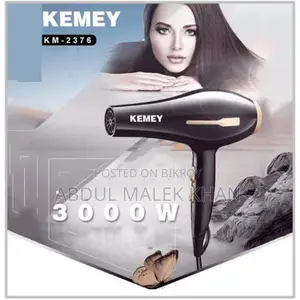 Kemei professional hair dryer 1000w- Black - Hair Dryer - Hair Dryer