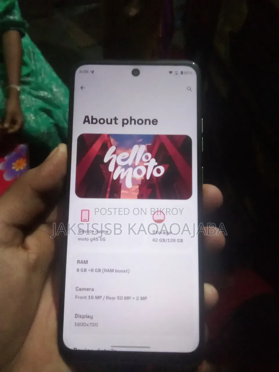 মোটোরোলা মোটো জি৪৫ ১২৮ জিবি গ্রিন