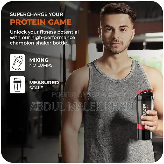 Active 100 Protein Shaker Bottle 500ml With Extra Compartment - Gym Sh