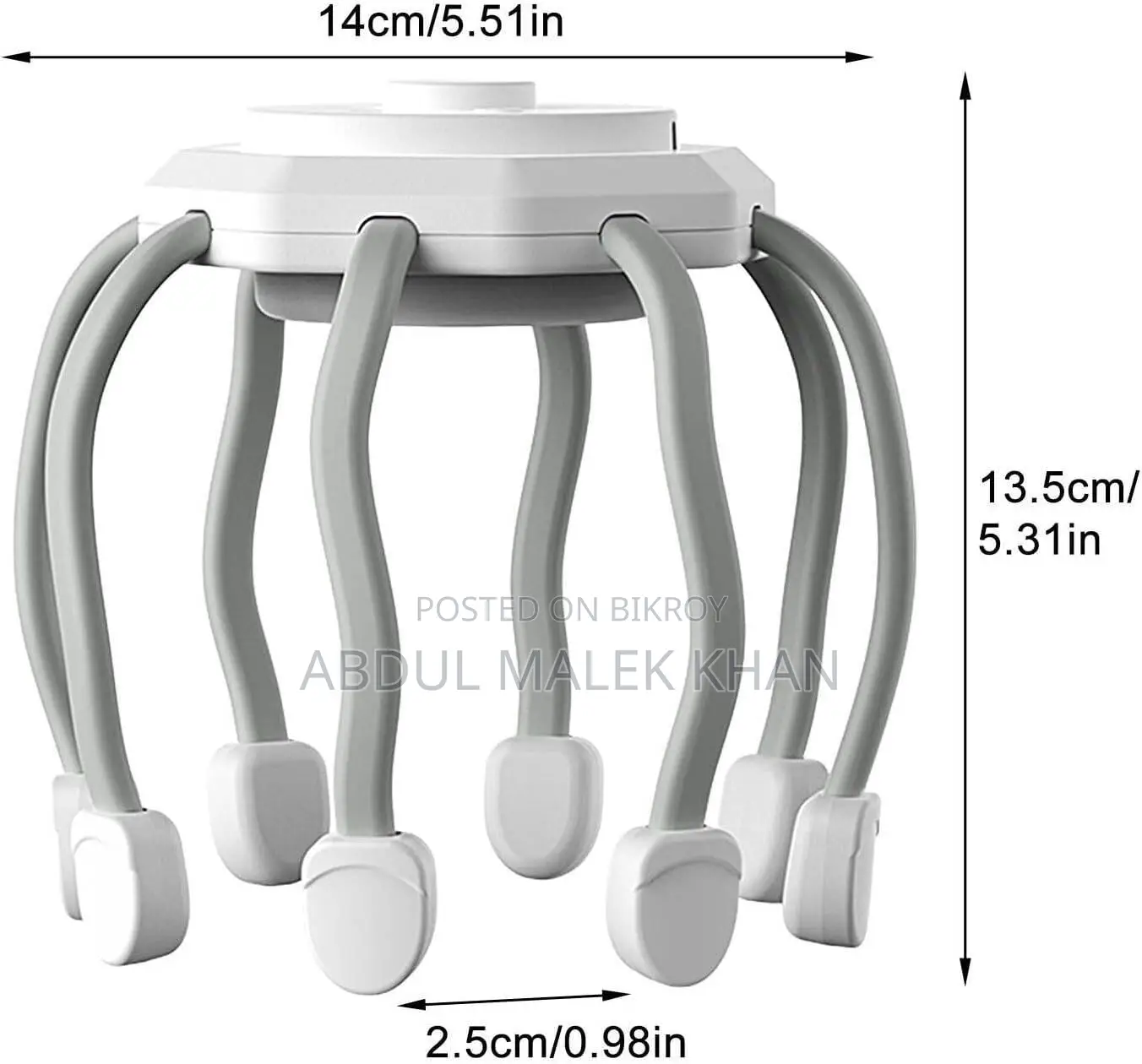 Electric Octopus Head Massager Therapy offering a 360-degree massage t