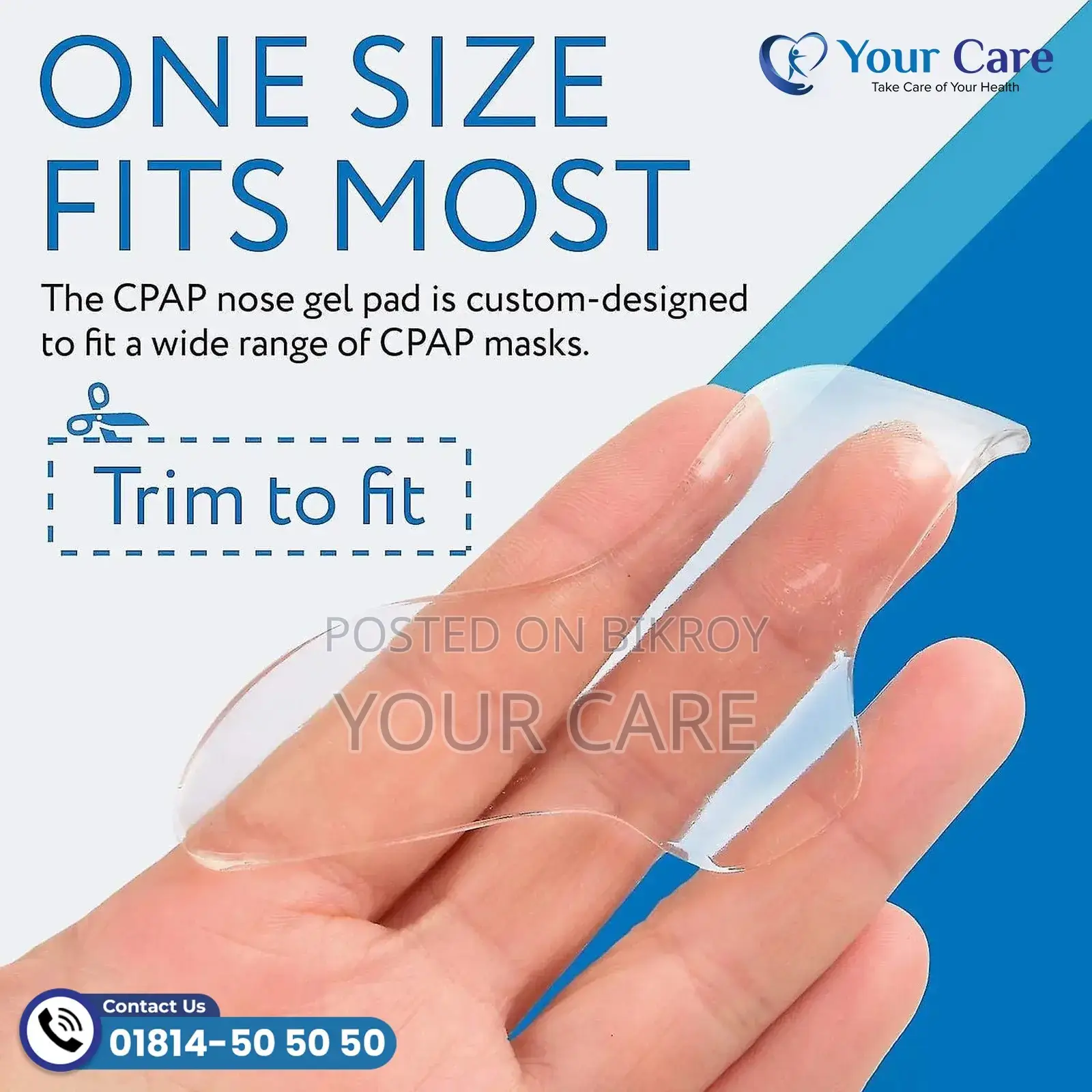 Nasal Gel Pad for CPAP and BiPAP