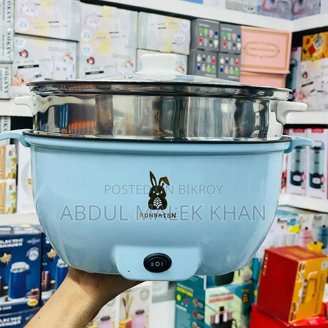 Big Multi Cooker Runbaisen 5.2 L Electric Pot 1200 Watt marble Coating