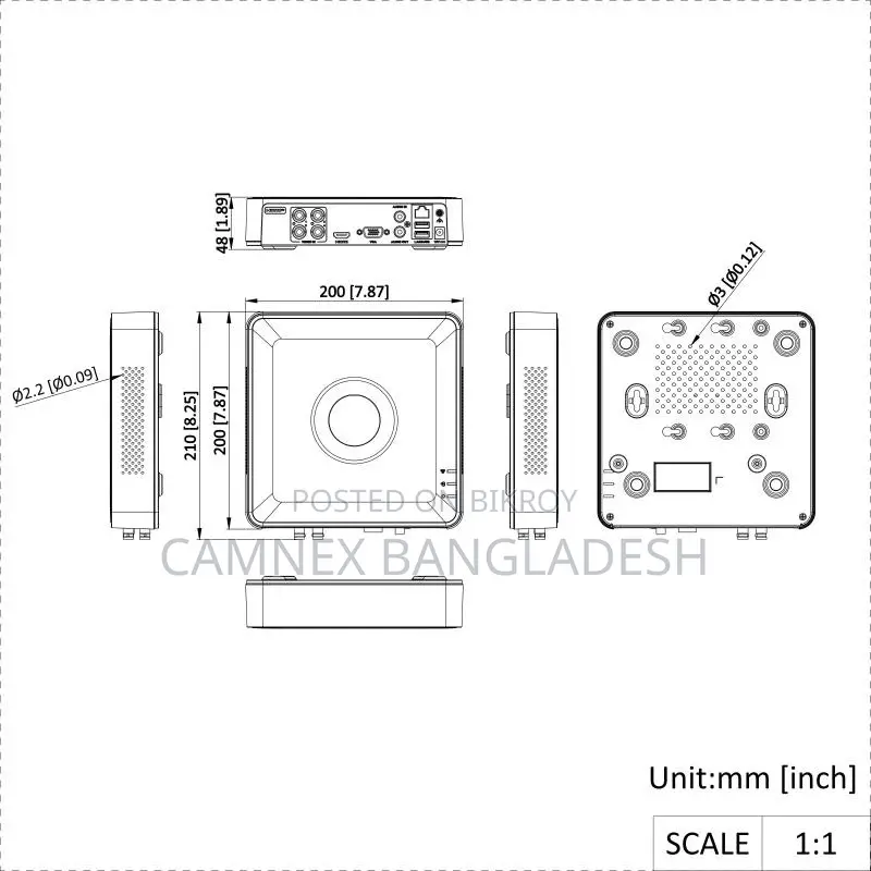 Hikvision DS-7104HGHI-M1/T ০৪ চ্যানেল ১০৮০পি লাইট মিনি ১ইউ H.265 ডিভিআর