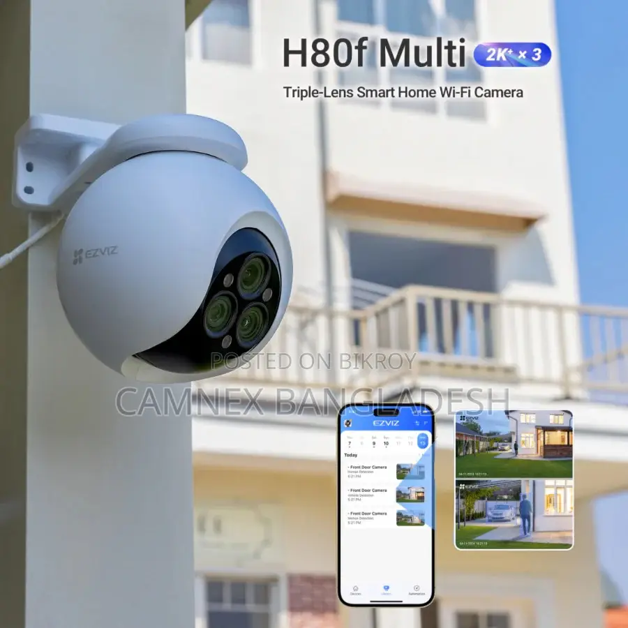 EZVIZ H80f Multi 12MP Triple-Lens 2K+ Smart WiFi PTZ Outdoor Security 