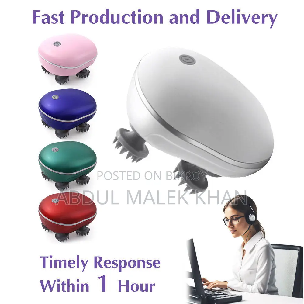 Scalp Head Hair Massager, Electric Waterproof Massager, Red Light Ther