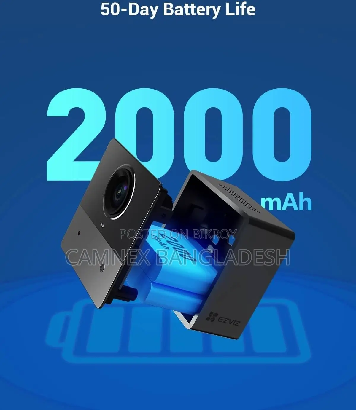 Ezviz Wi-Fi Smart Home Battery Camera CS-BC2 (A0-2C2WPFB)