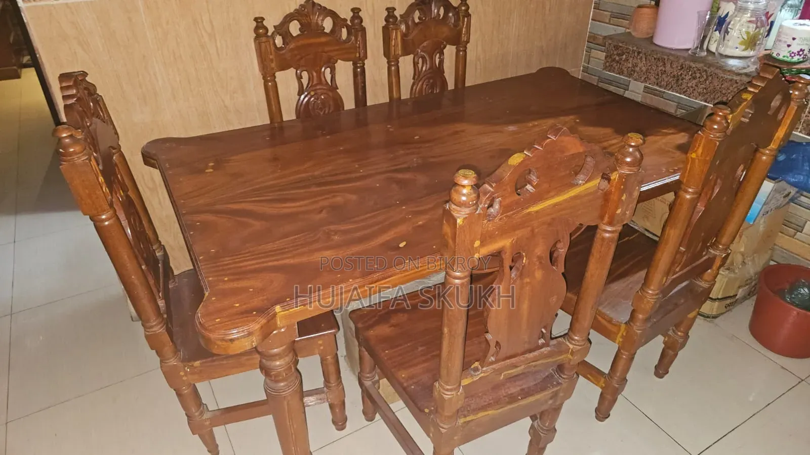 কাঠাল কাঠের ডাইনিং টেবিল