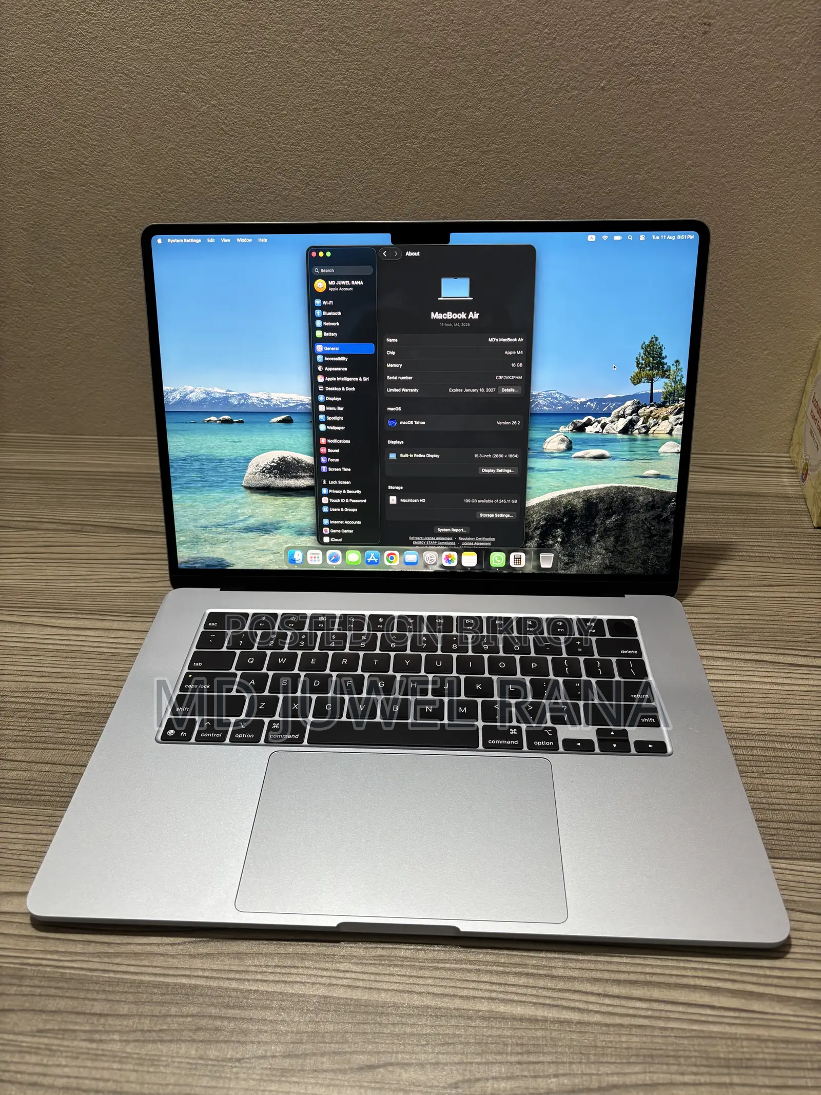 Laptop Apple MacBook Air 2025 M4 16GB Apple M4 SSD 256GB