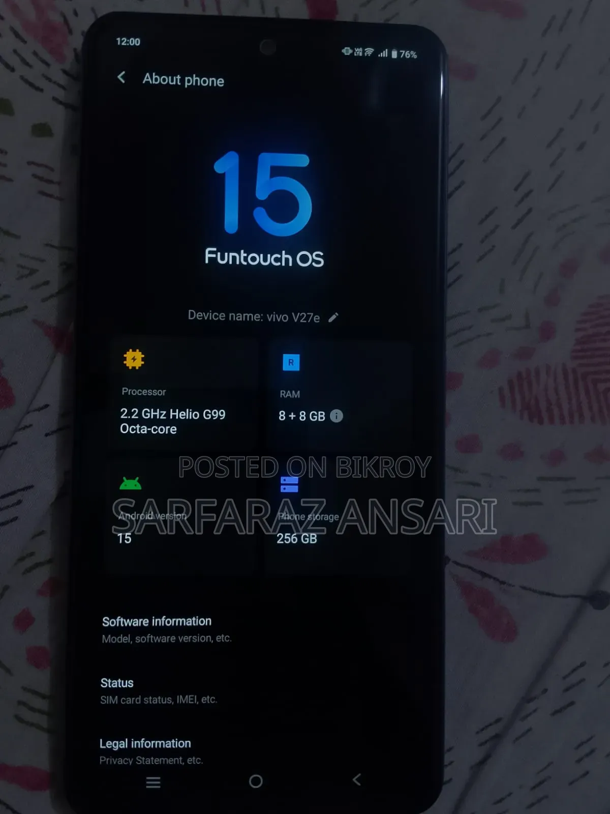 Vivo V27e 256 GB Purple